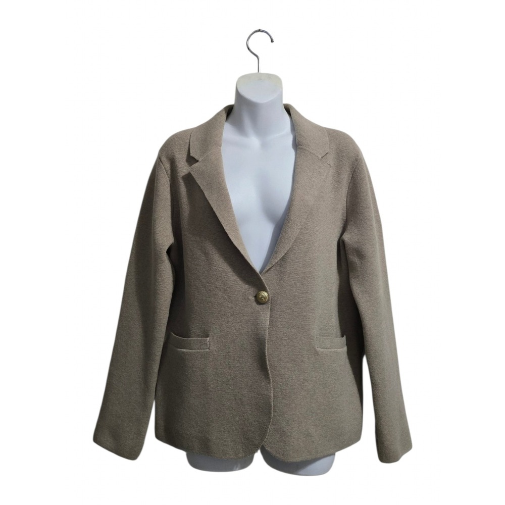 J. Crew Camille Shrunken Single Button Sweater Blazer In Camel Sz M